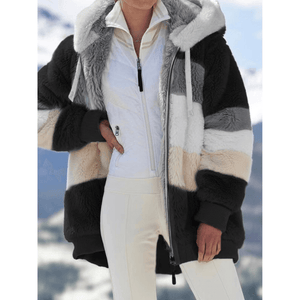 Casaco Feminino Oversized Alongado Preto 3
