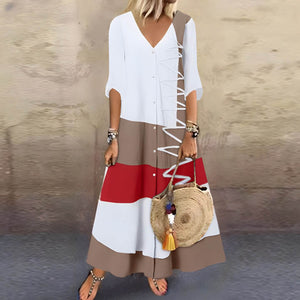 Vestido Longo com Abotoamento Branco 4