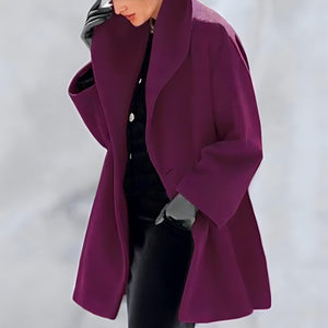 Casaco Feminino de Lã Batida Roxo 4