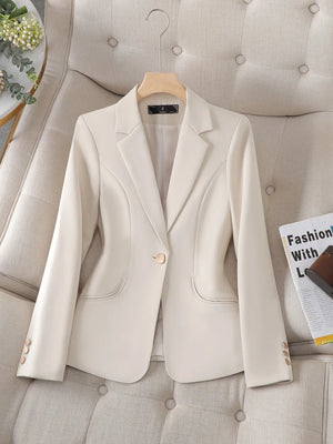 Blazer Feminino Elegante Off White 01