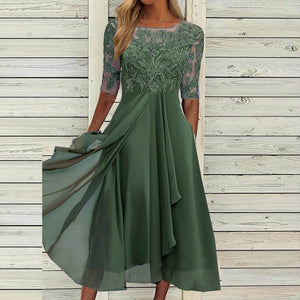 Vestido Mídi Elegante Verde 1