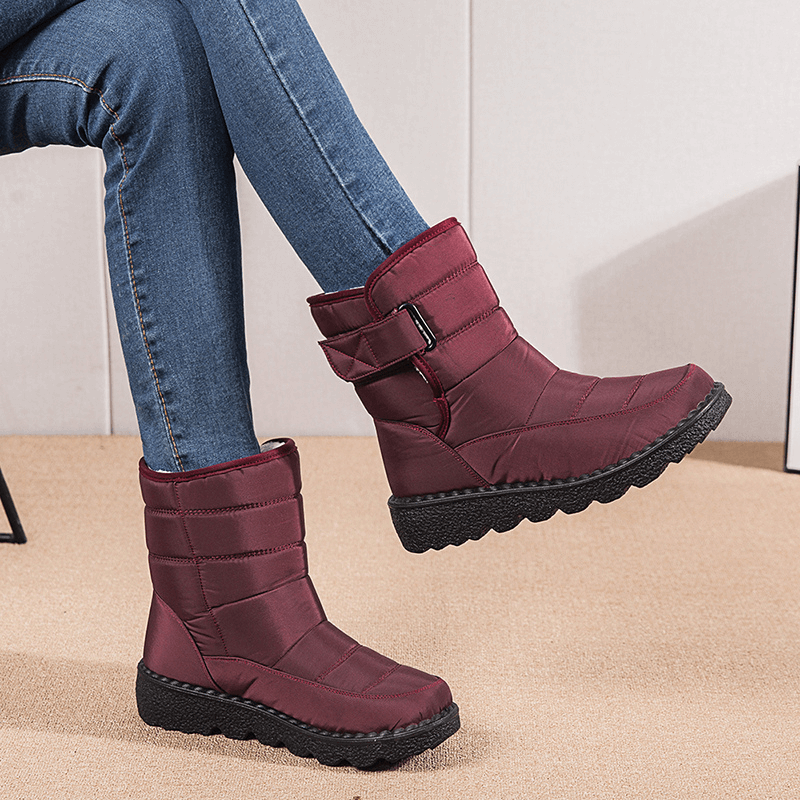 Bota Feminina de Inverno Impermeável Bordô 18
