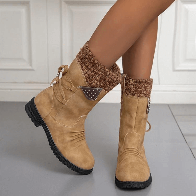 Bota Feminina de Inverno Bege 9