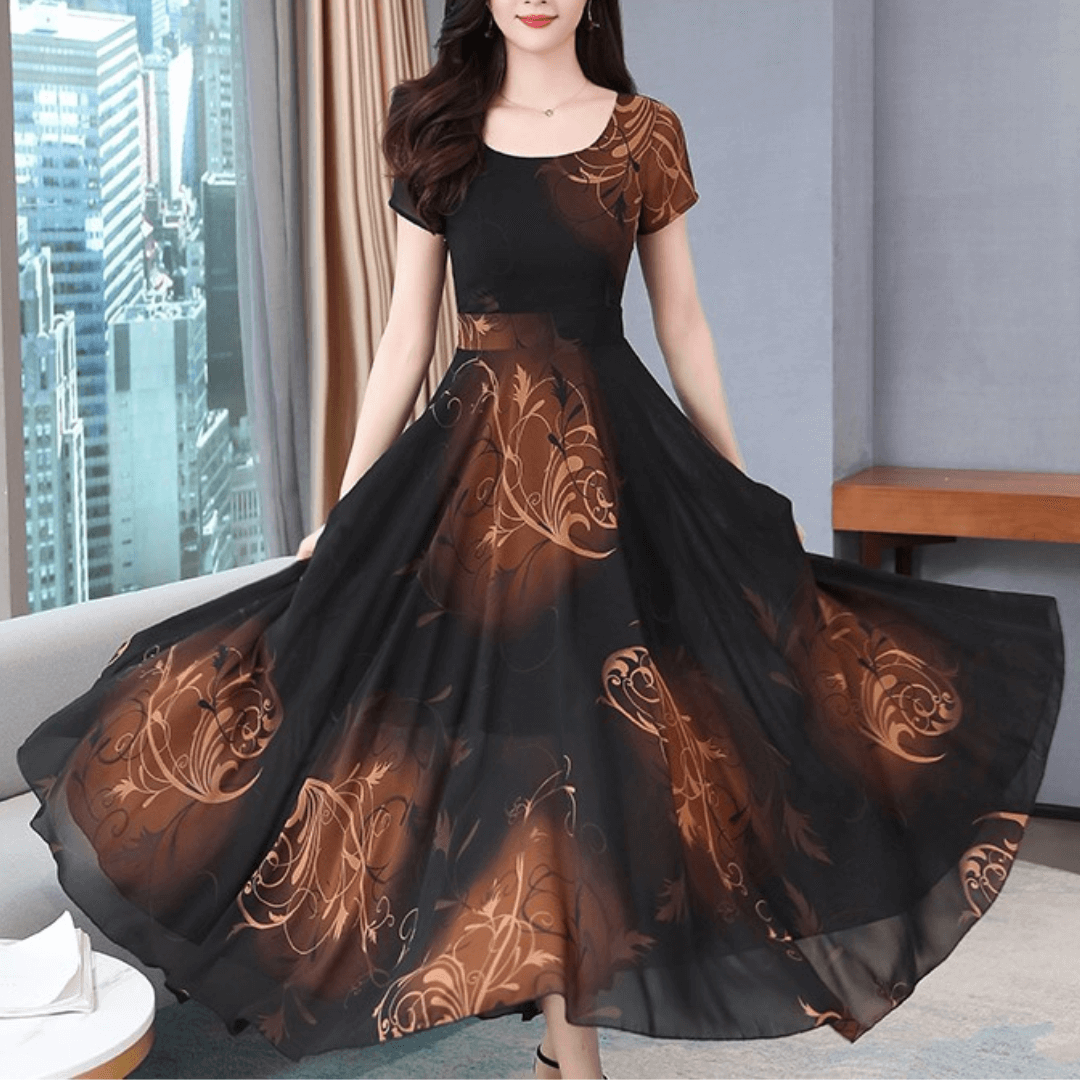 Vestido Mídi de Chiffon Feminino