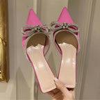 Scarpin Salto Baixo Fino Rosa 3