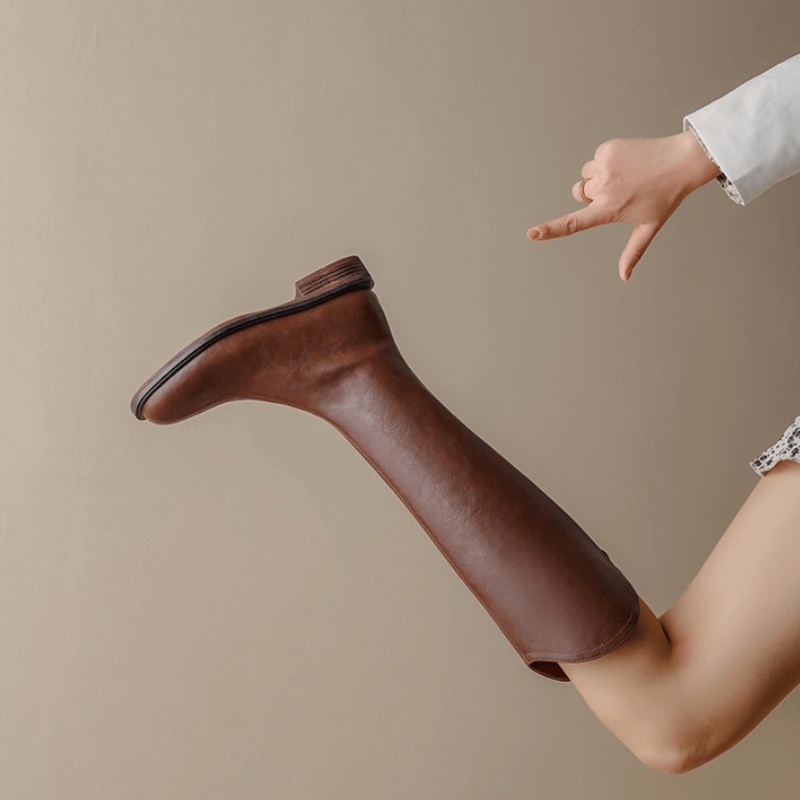 Bota Feminina Cano Longo Marrom 4