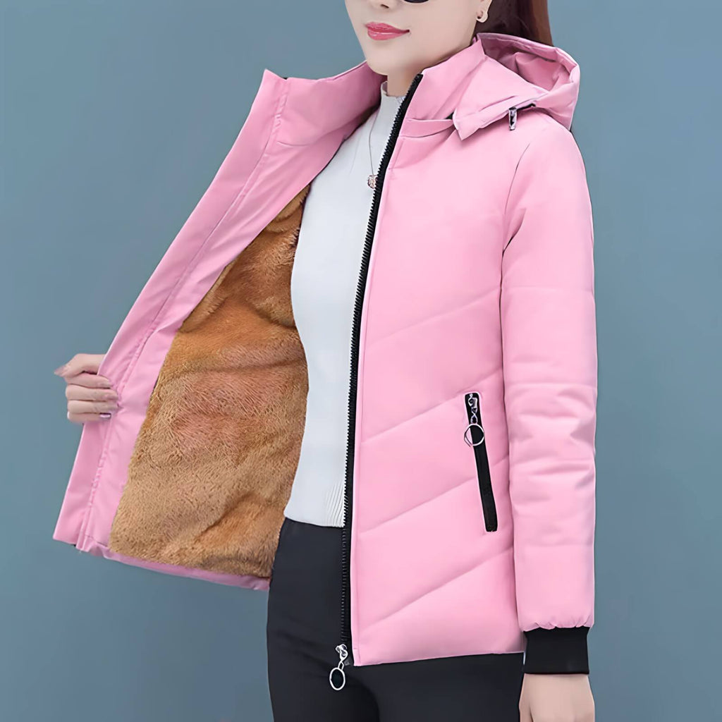 Jaqueta Feminina Forrada Rosa 6