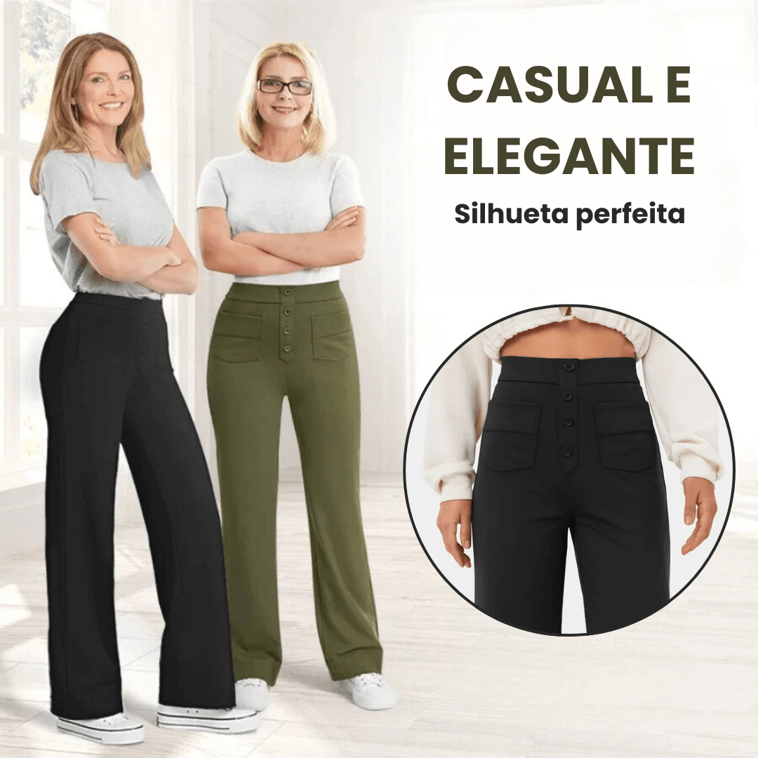 Calça Casual Cintura Alta Lunna