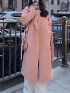 Casaco Feminino Longo de Lã Batida Isidro