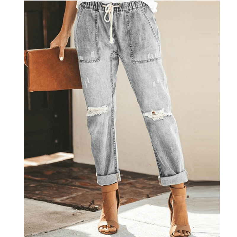 Calça Jeans Jogger Cinza 2