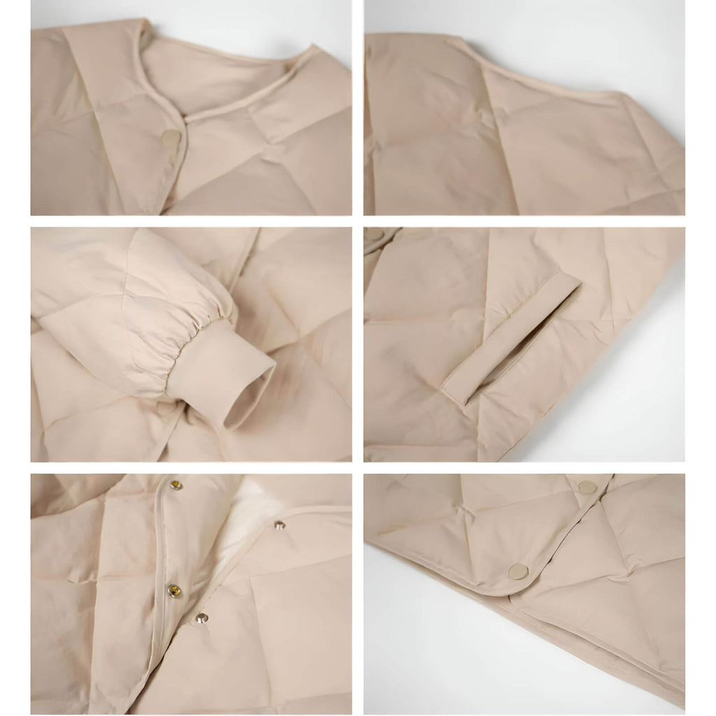 Jaqueta Feminina Puffer Bege 11