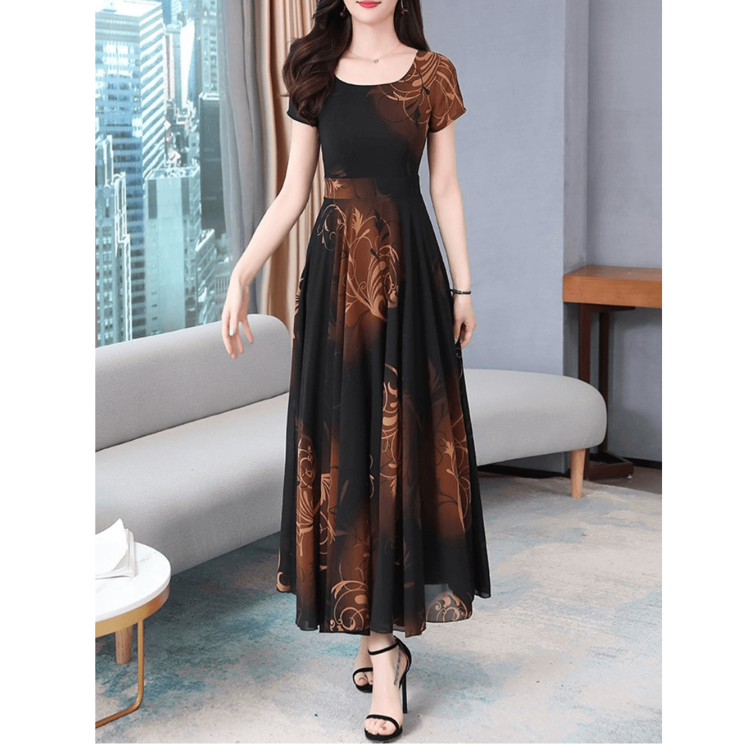 Vestido Mídi de Chiffon Feminino