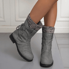 Bota Feminina de Inverno Cinza 12