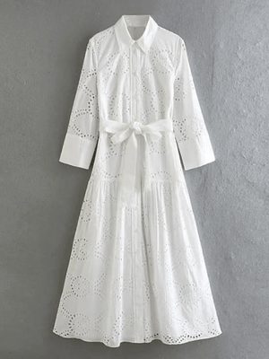 Vestido Mídi de Laise Branco 4