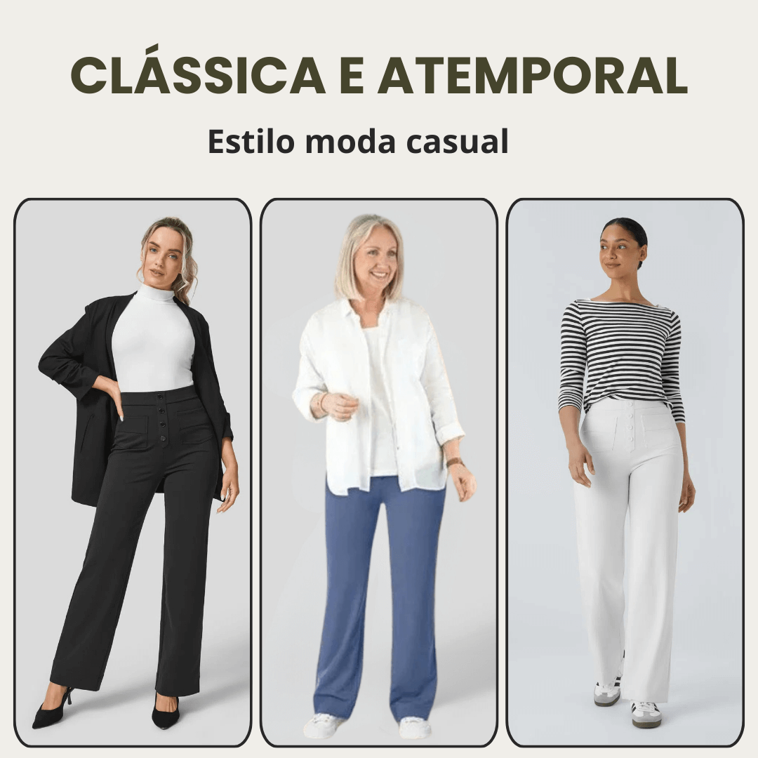 Calça Casual Cintura Alta Lunna