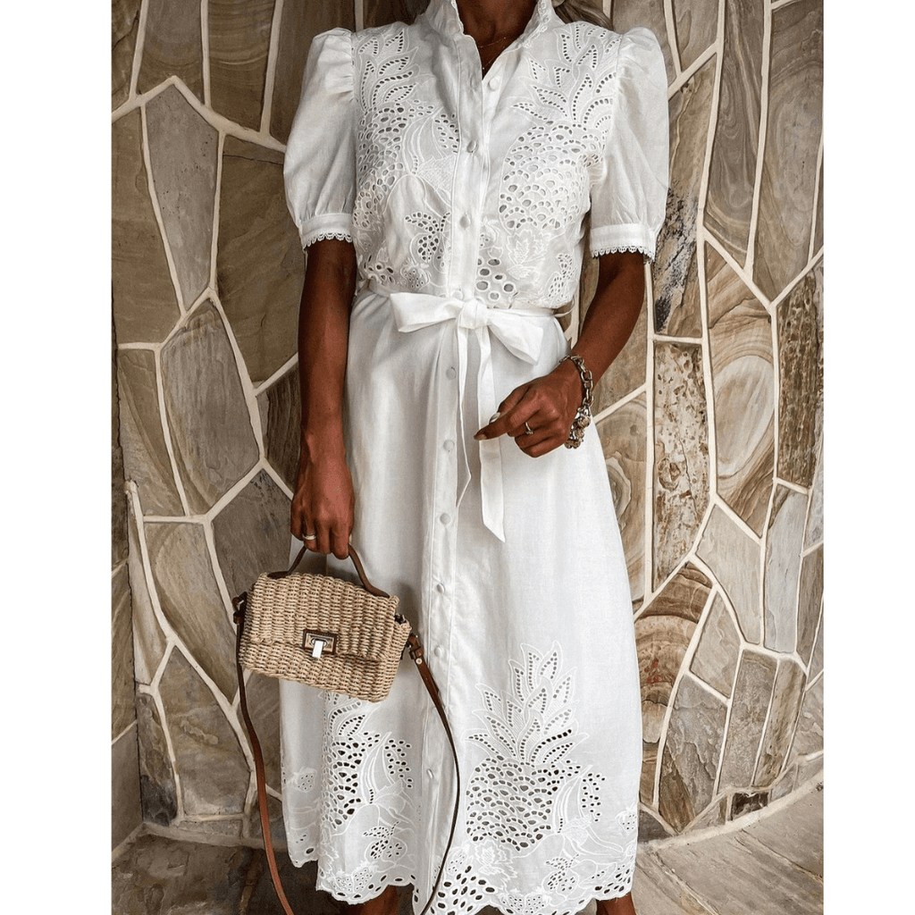 Vestido Longo Bordado Branco 3