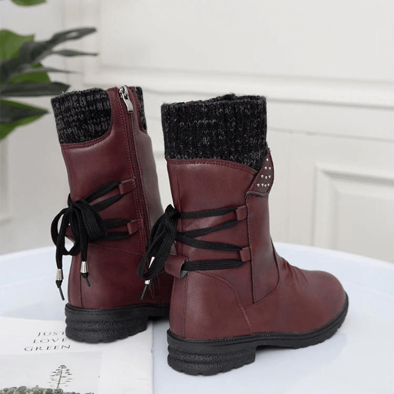 Bota Feminina de Inverno Bordô 5