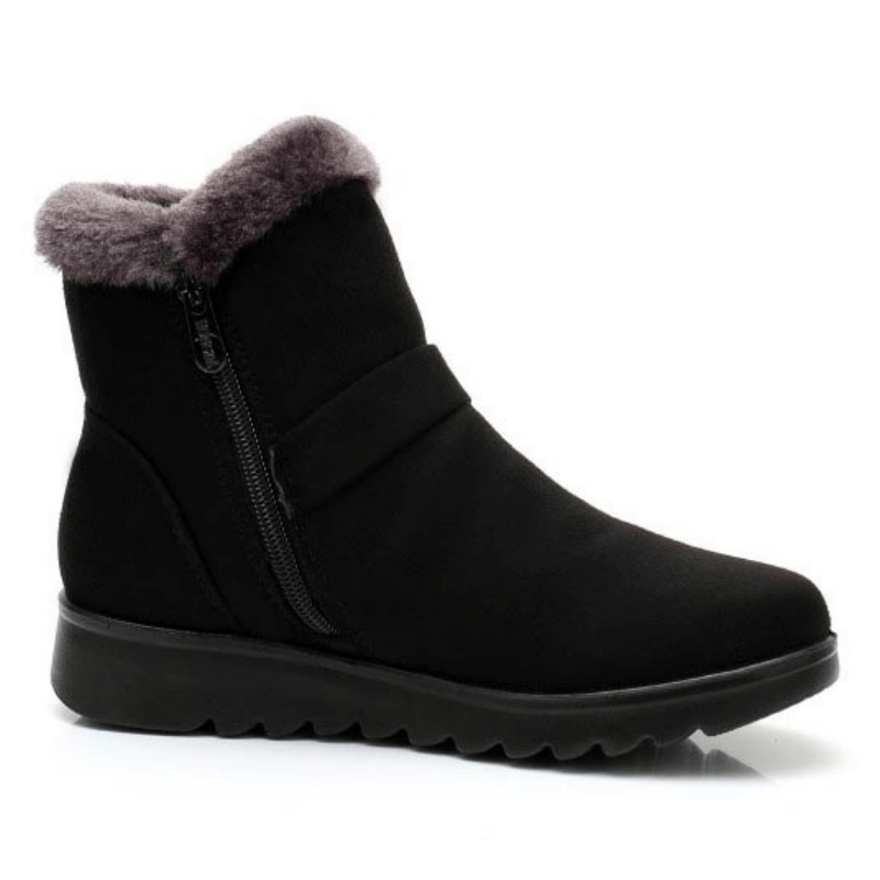 Bota Cano Curto Forrada em Veludo