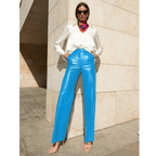 Calça Wide Leg Azul Claro 6