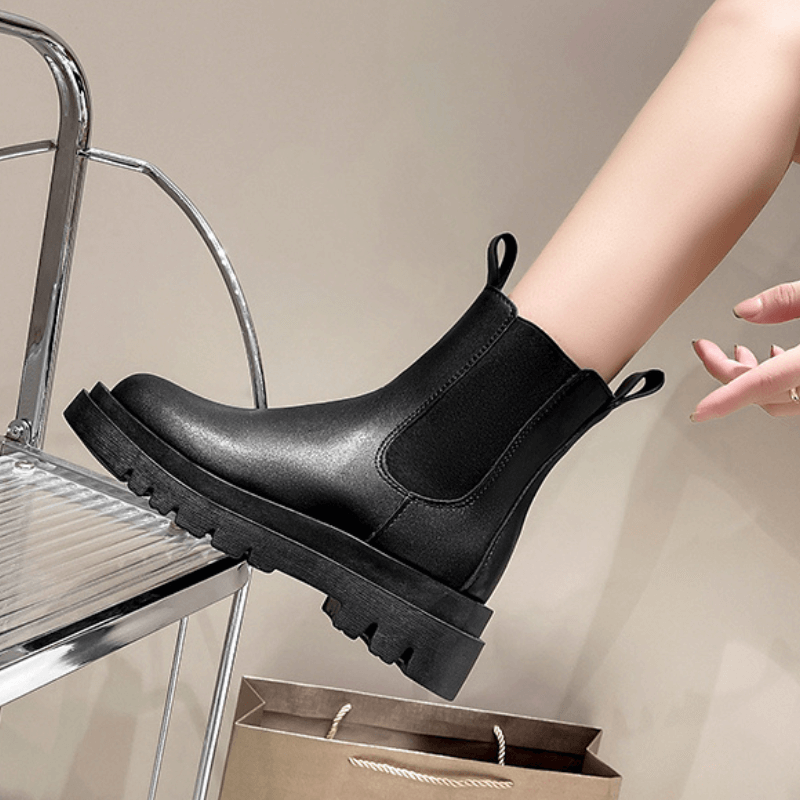 Bota Feminina Cano Médio Tratorada Preto 3