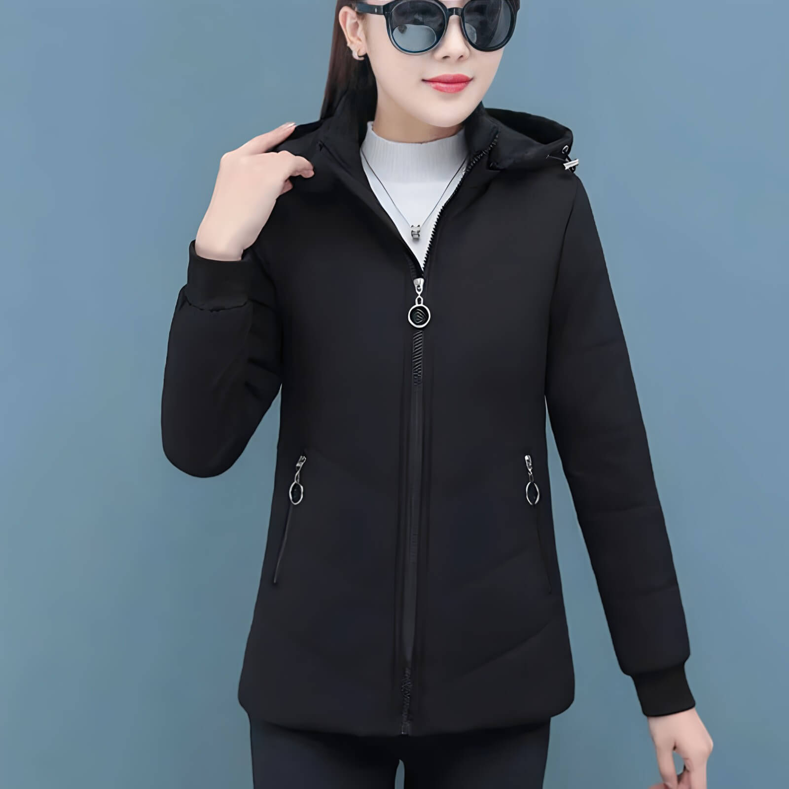 Jaqueta Feminina Forrada Preto 4