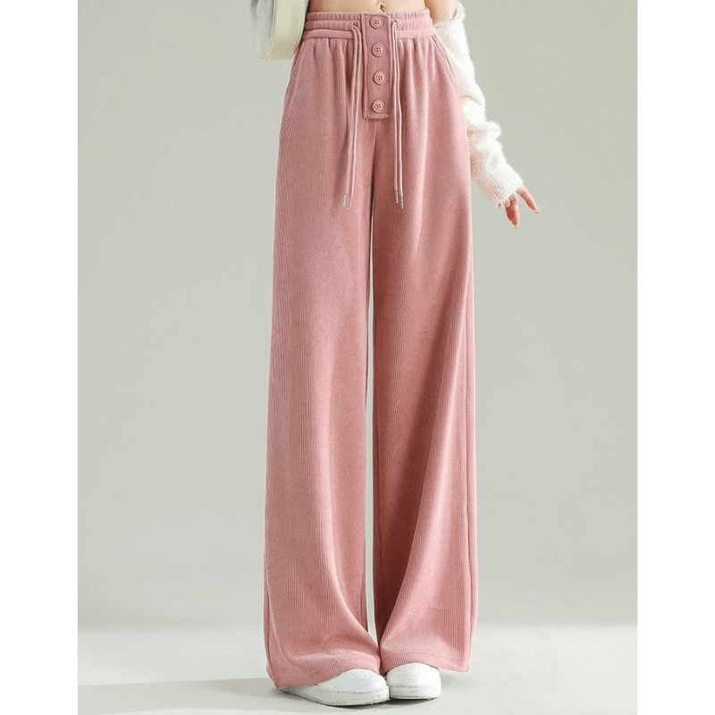 Calça Feminina de Veludo Rosa 8