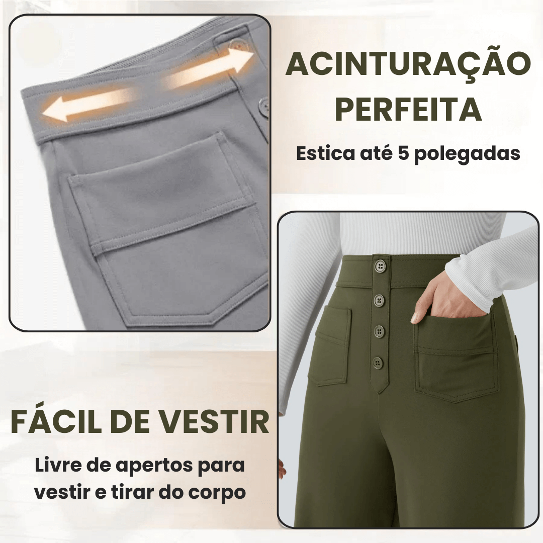 Calça Casual Cintura Alta Lunna