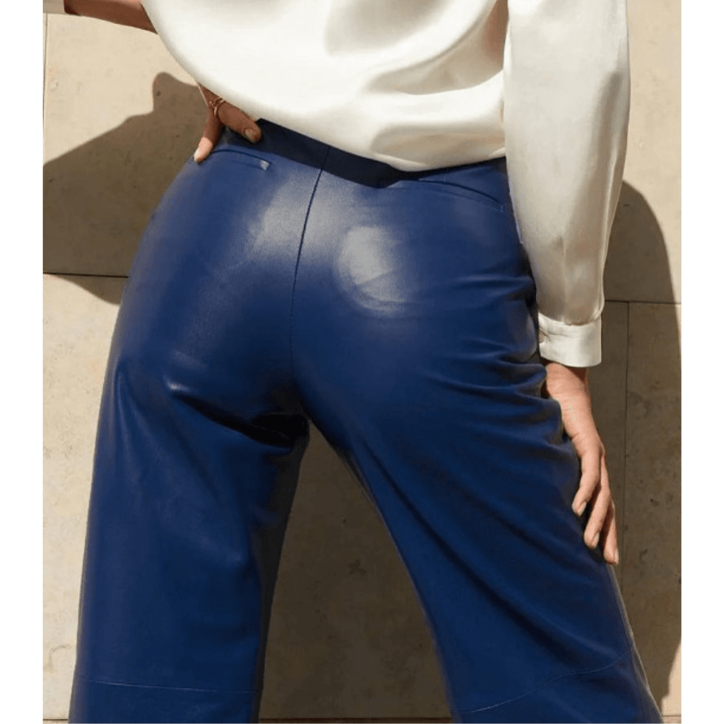 Calça Wide Leg Azul 5