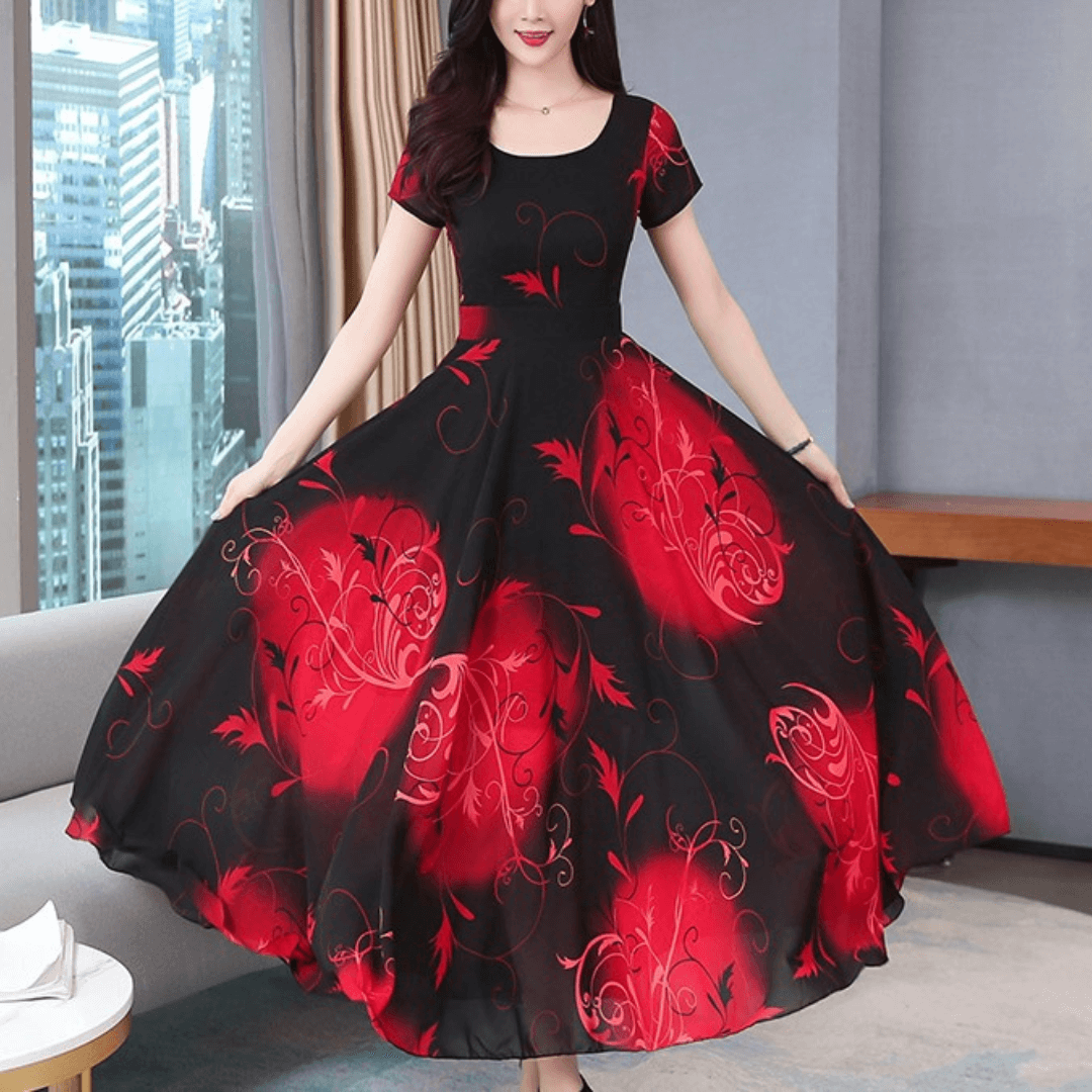 Vestido Mídi de Chiffon Feminino