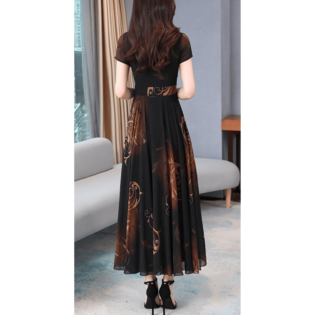 Vestido Mídi de Chiffon Feminino