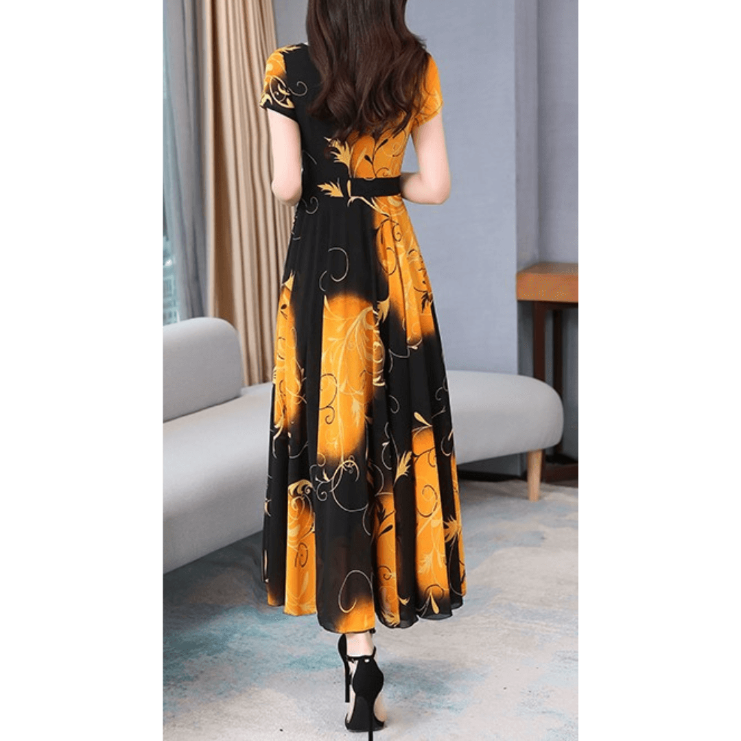 Vestido Mídi de Chiffon Feminino