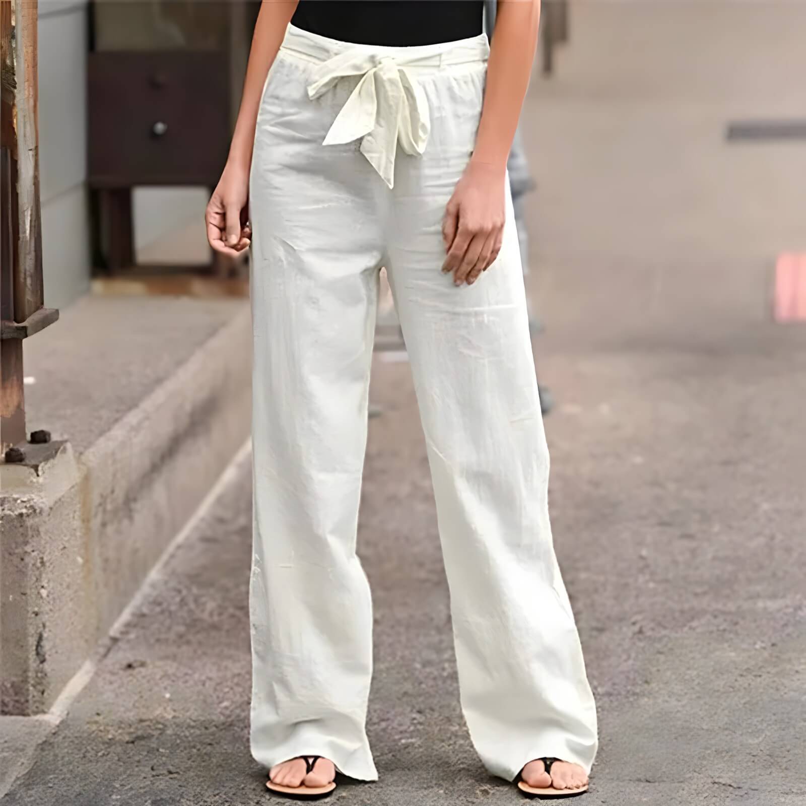 Calça Wide Leg Branco 4