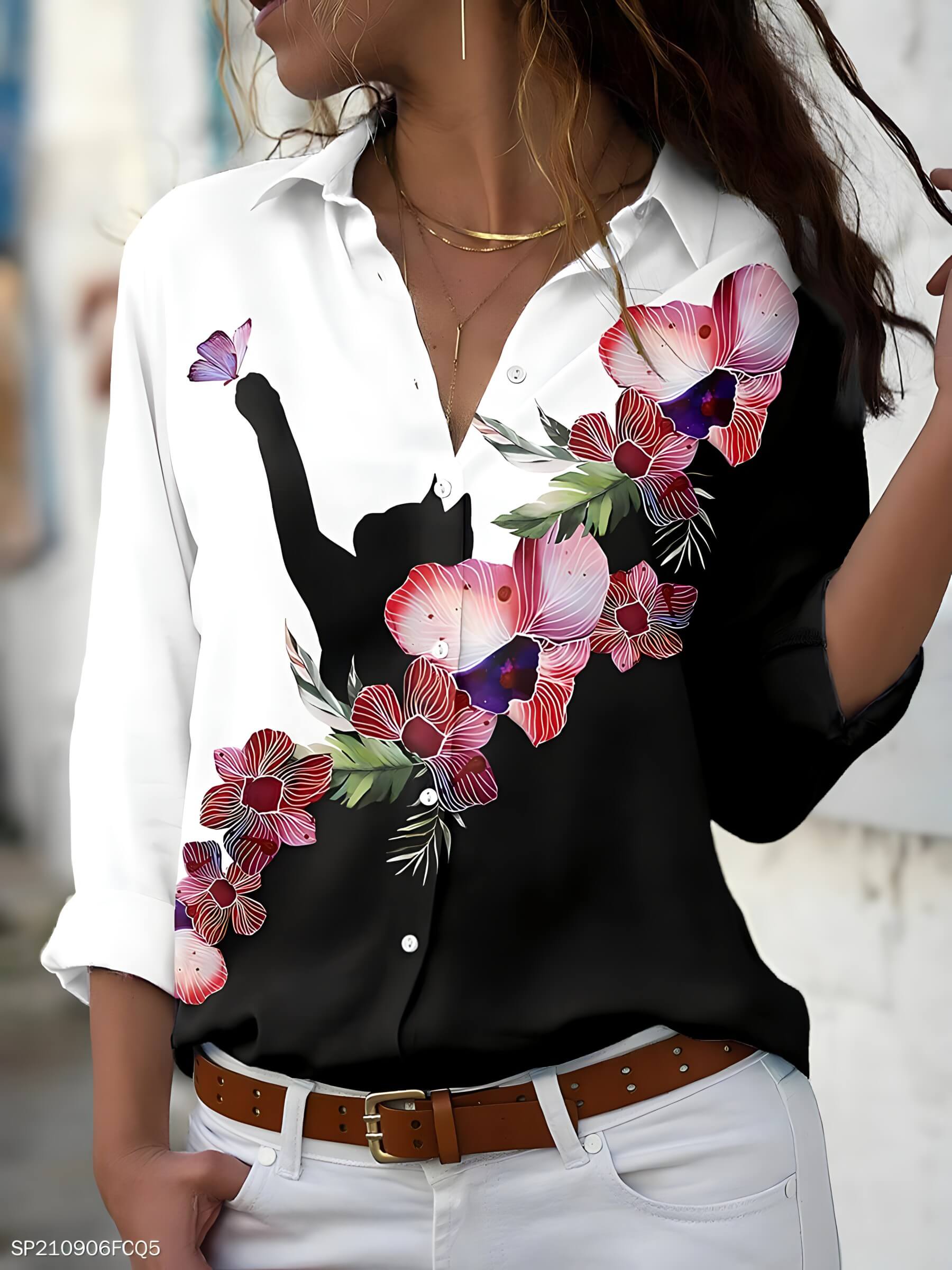 Camisa Casual Preto e Branco 4