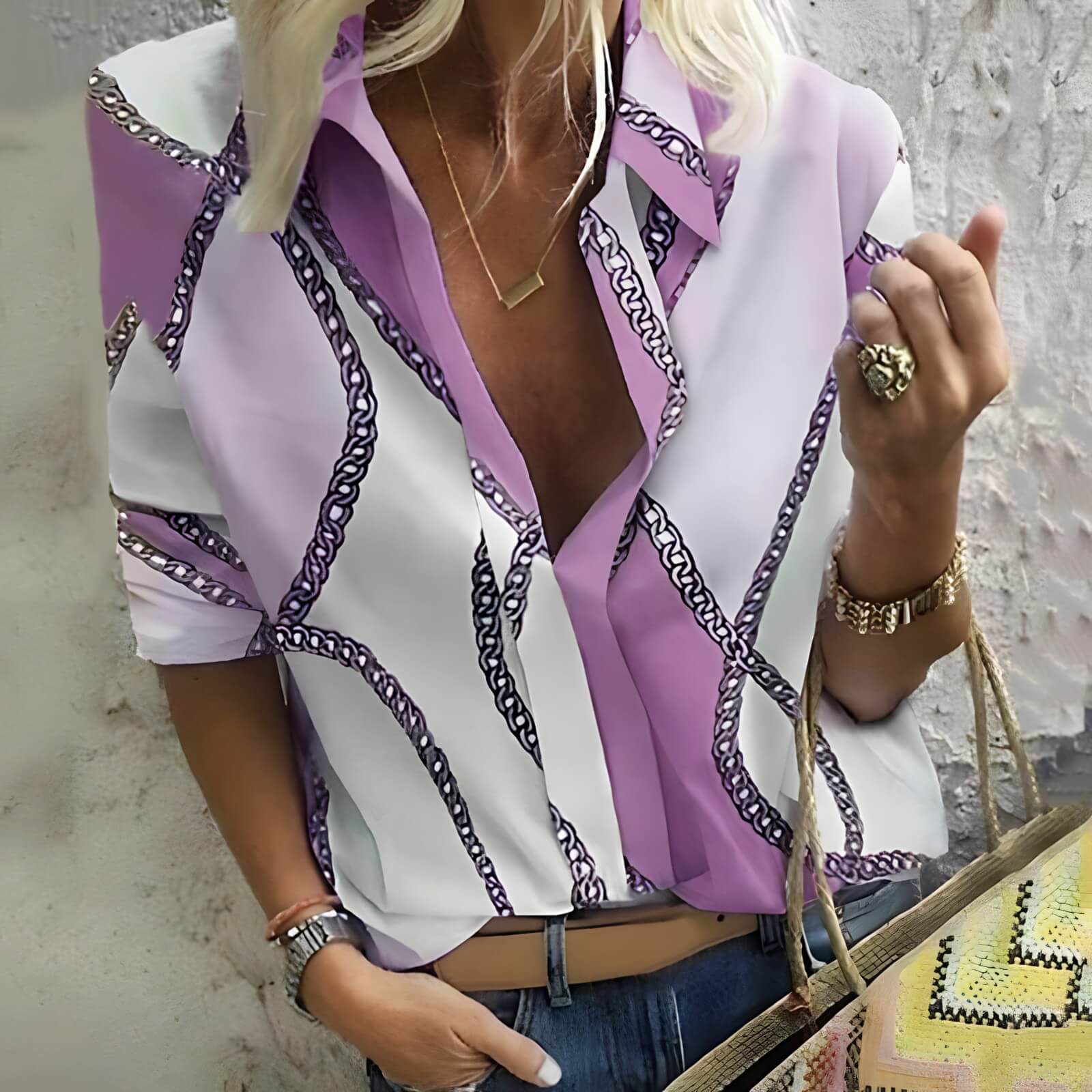 Camisa Casual Roxo 3