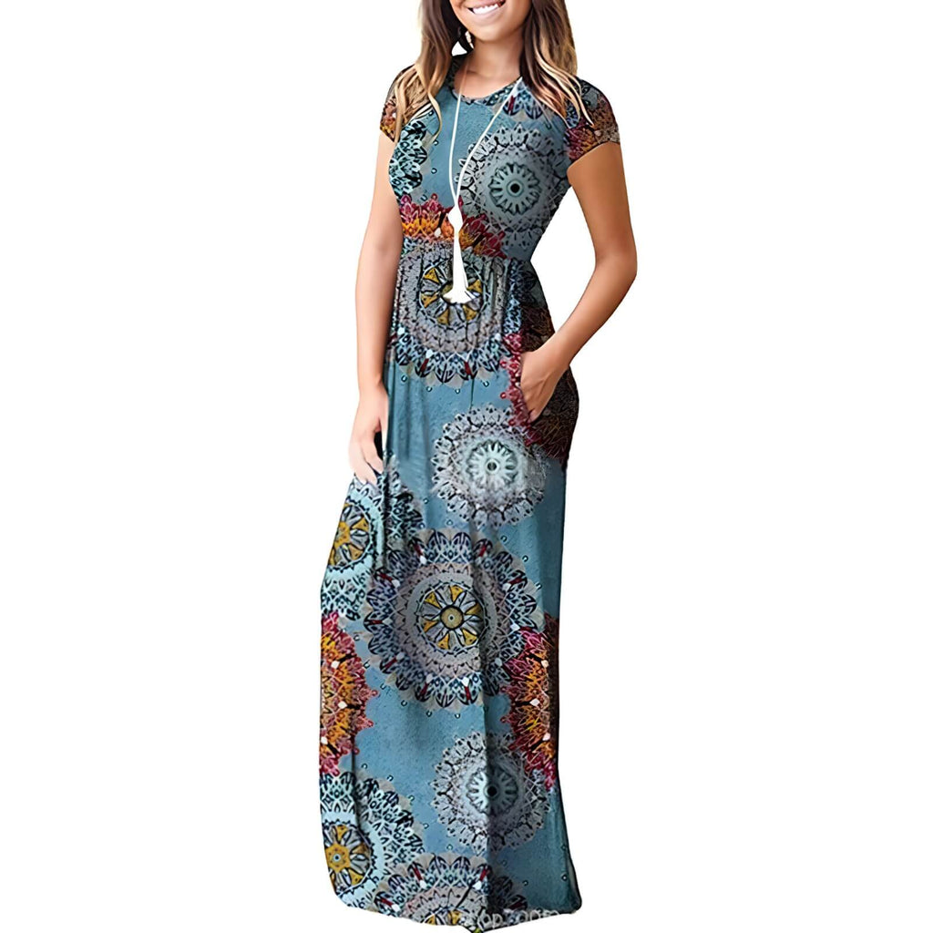 Vestido Longo Casual Azul 1