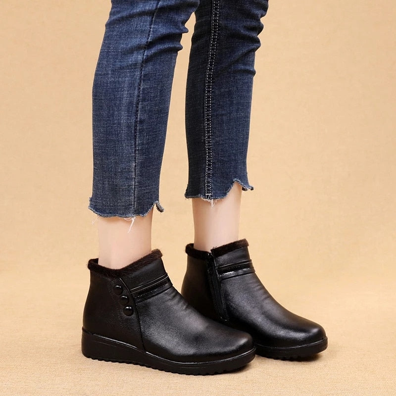 Bota de Couro Impermeável
