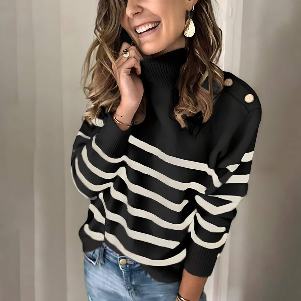 Suéter Feminino Gola Alta Preto 3