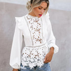 Blusa Feminina com Detalhes em Renda