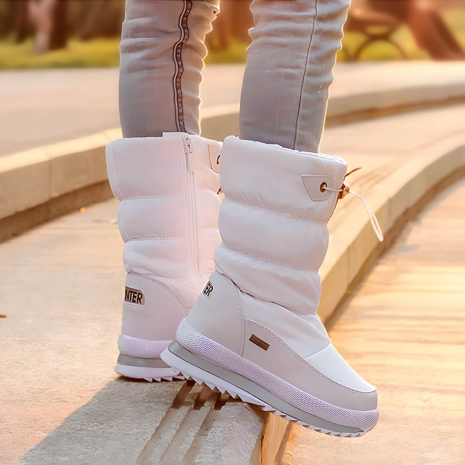 Bota Feminina de Inverno Branco 3