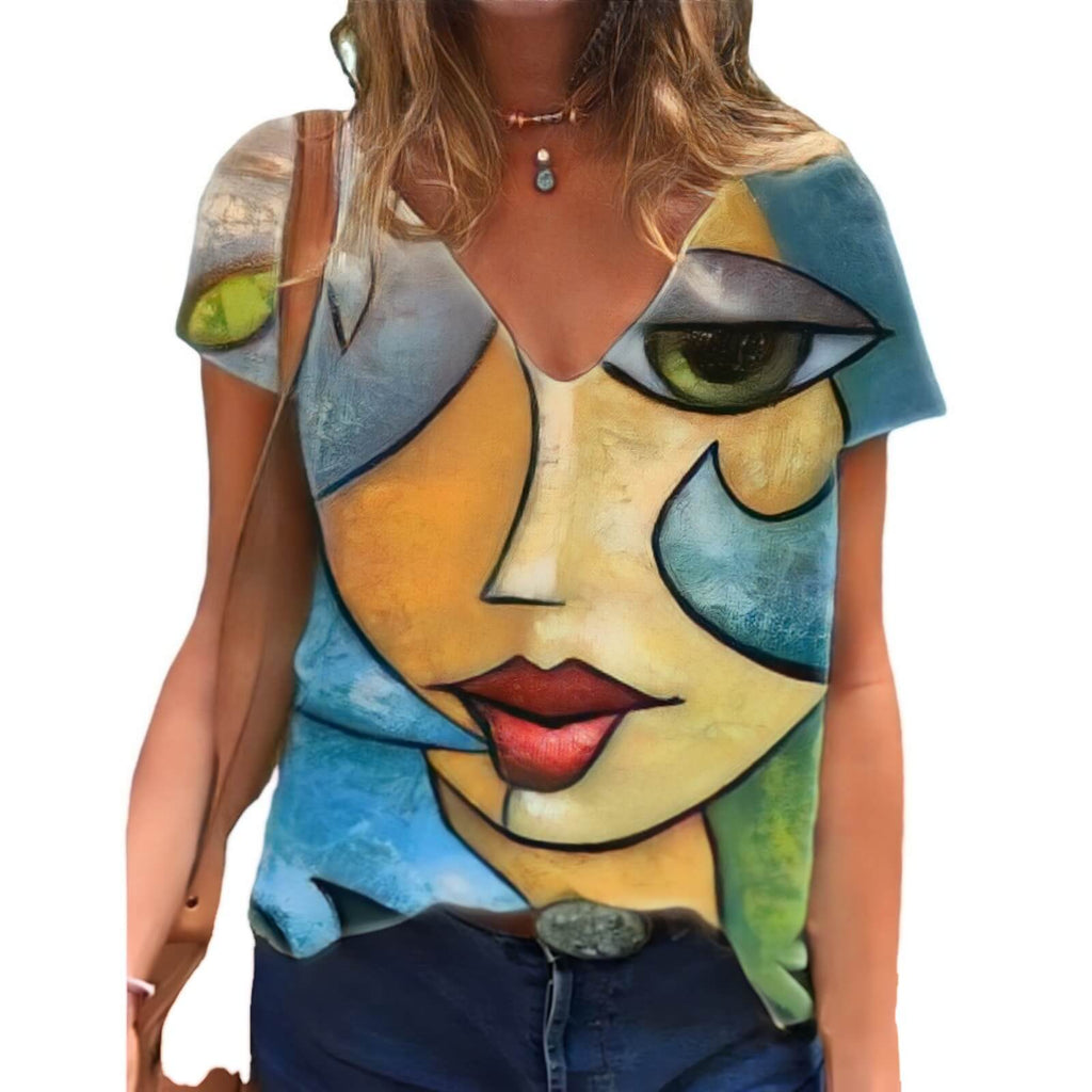 Camiseta Vintage Feminina Azul 2