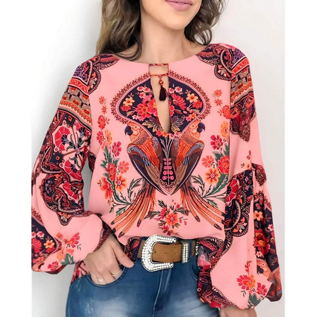 Blusa Estampada Rosa 4