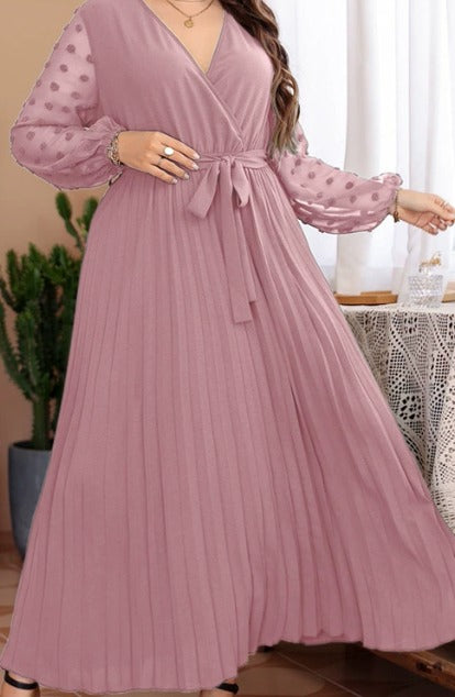 Vestido Casual Mídi de Chiffon Vienna - Plus Size