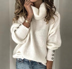 Suéter Feminino Casual Gola Alta Purpurite