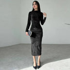 Vestido Midi Elegante Preto 6