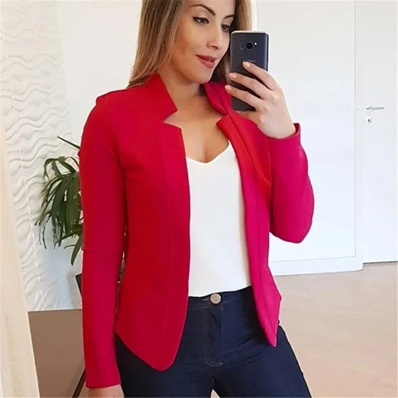 Blazer Feminino Ponto Aberto Vermelho 04