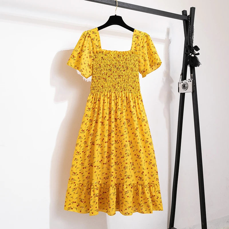 Vestido Midi Floral Amarelo 04