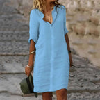 Vestido Curto Casual Azul 1