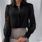 Camisa Feminina com Detalhes em Renda