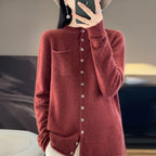 Cardigan Feminino de Lã Marsala 1