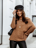 Suéter Casual Feminino Marrom 1